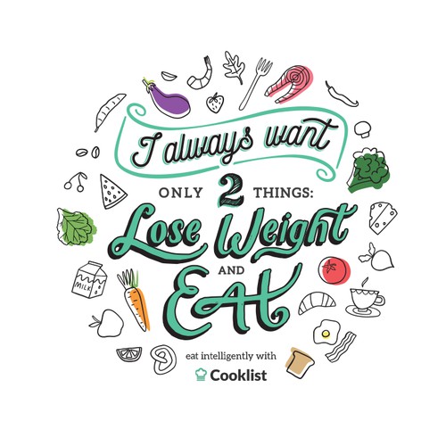 Typography Illustration about Culinary, Grocery, Food