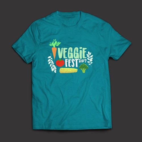 Fun t-shirt graphic for Vegetarian Festival