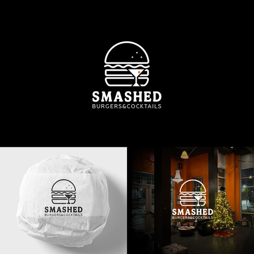 A unique logo to showcase BURGER and BAR restaurant