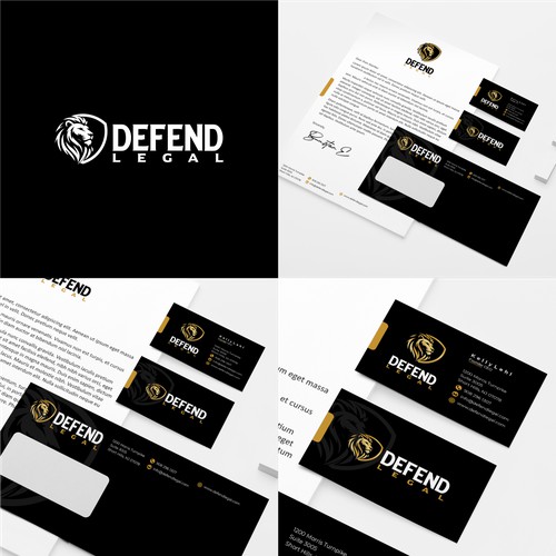 Elegant Lion Crest Logo for Legal Firm