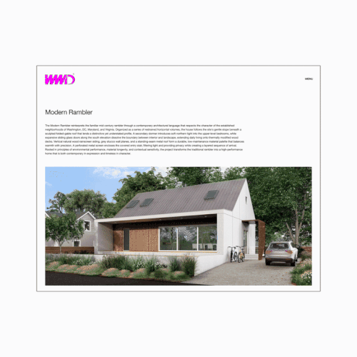 WWD Studio — Minimal Architecture Website Design