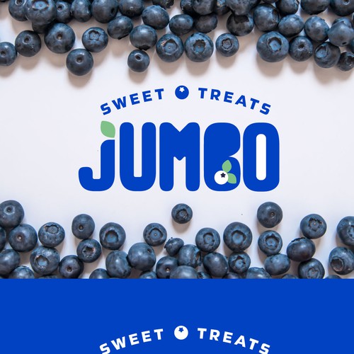 Fun logo for blueberry product