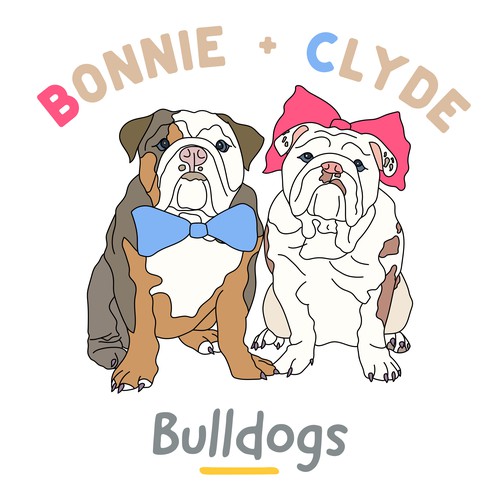 Bonnie + Clyde Bulldogs logo
