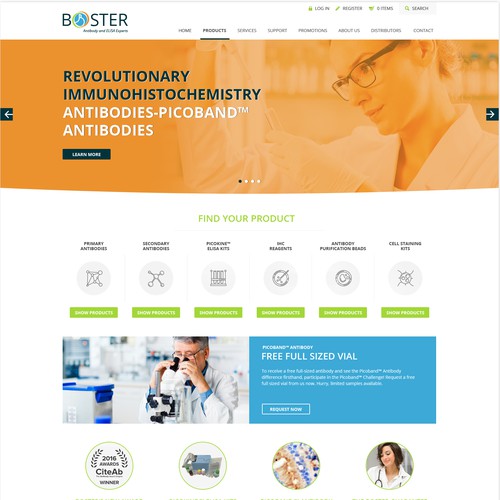 Web design for biological technology company