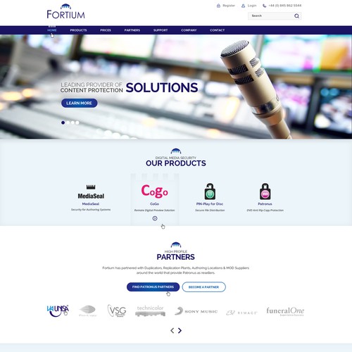 Create an inspiring clean modern website for a software technology company