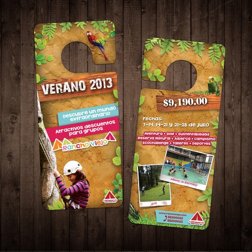 Promotional hanger Campamentos Rancho Viejo