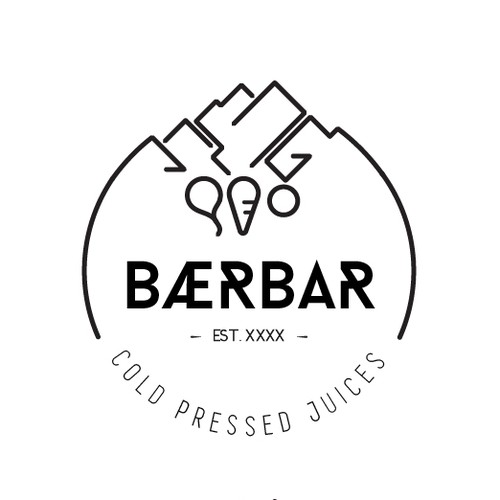 Clean logo for a bottled juice label