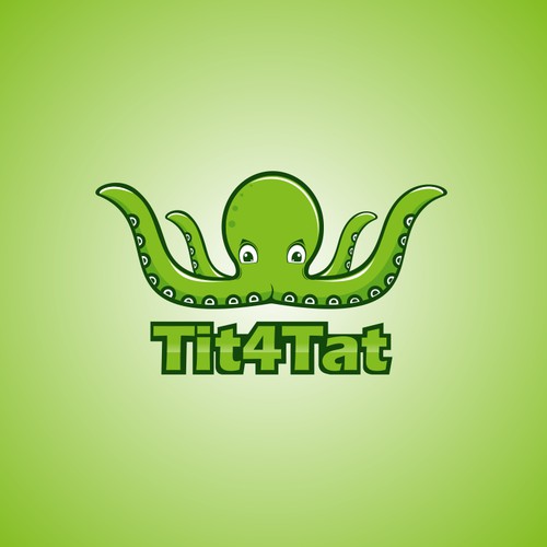 Tit4Tat iPhone/Android game logo that incorporates an Octopus!