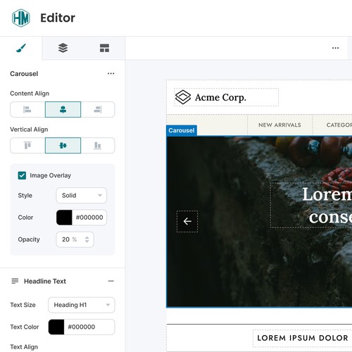 Ecommerce Website Editor