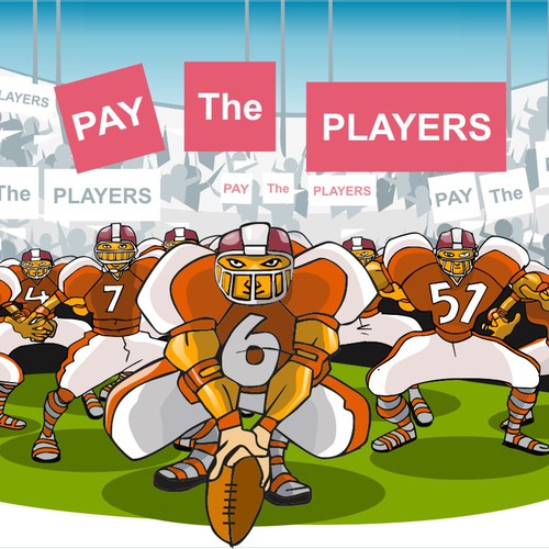 College Football - Cartoon Style Illustration - Brand Header