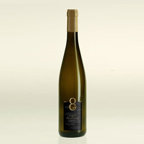 Luxury White Wine Label - 8 Feathers