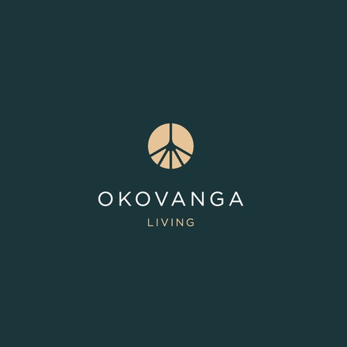 Logo for a modern interior living brand with African heritage