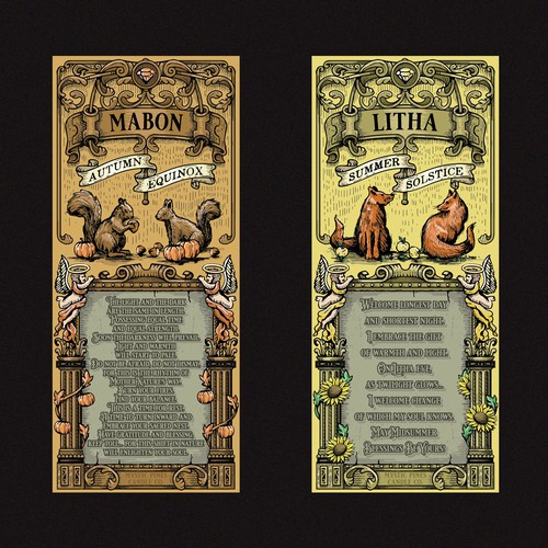 Mabon and Litha labels