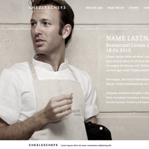 Create the website design for ChezLesChefs.com