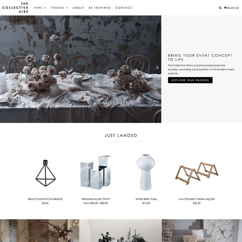 The Collective Hire - Responsive Ecommerce Website