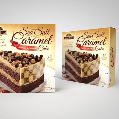 Sea Salt Caramel Cake package design