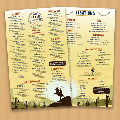 Cowboy Styled Menu