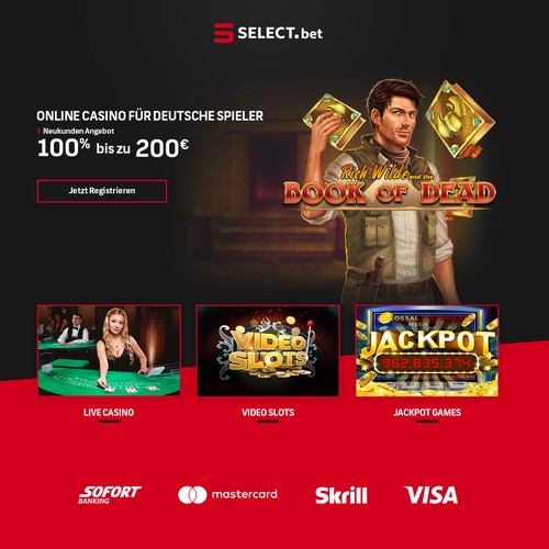 SELECT.bet Landing Page Design