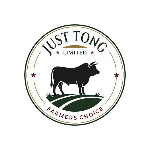 Premium Bull Logo Design | Farmers Choice Protein Brand Identity