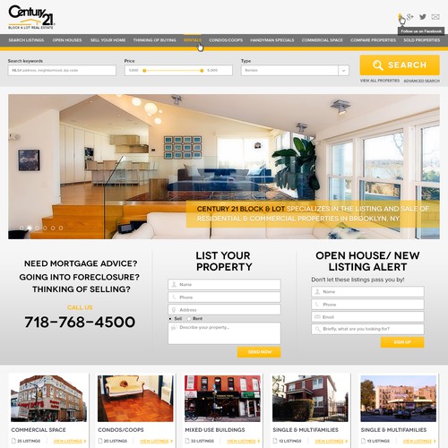 Help century 21 block & lot with a new website design