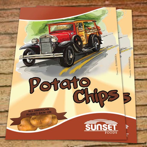 Potato Chip Card or Label