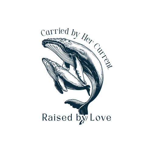 Whale vintage, Hand-drawn classic T Shirt design