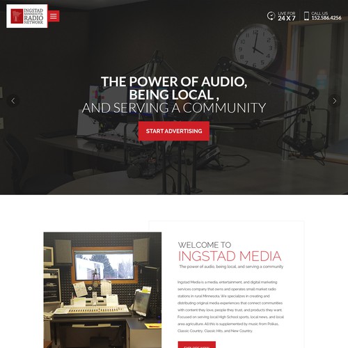 Web design for radio station