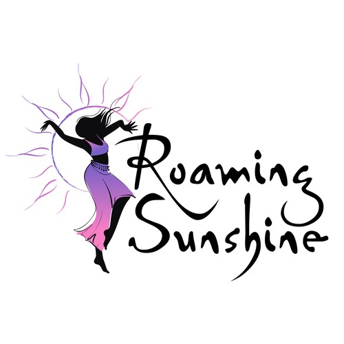 Logo for an Ecstatic Dance DJ which conveys movement, worldliness,  femininity