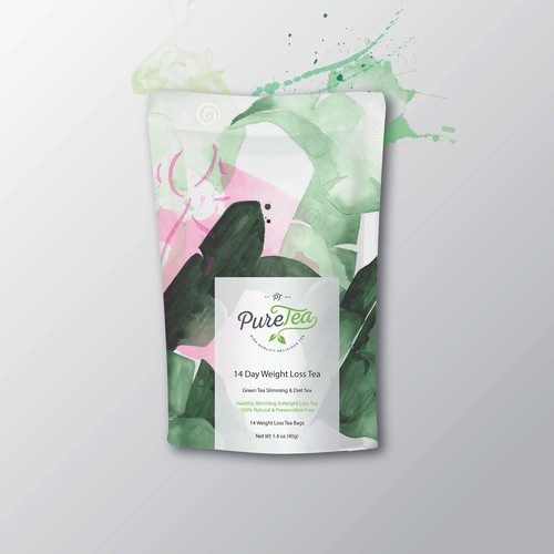 PureTea needs a beautiful package to hold 14 days of Weight Loss Tea