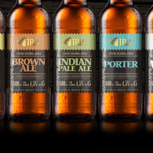 Labels for Tria Beers