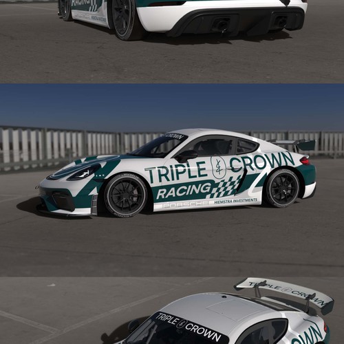 Car wrap - racetrack Porsche