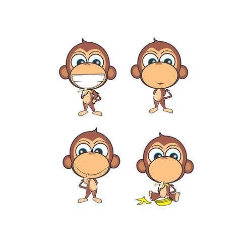 my original cute monkey mascot