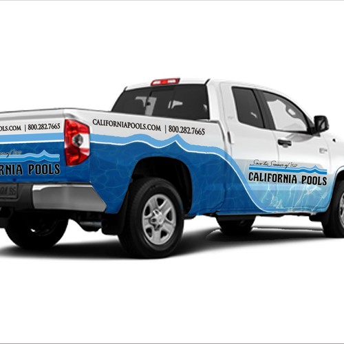See your Design Driving Around Town! Create a Truck Wrap for California Pools