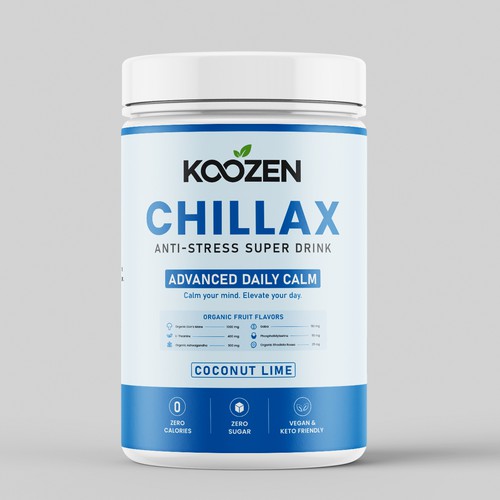 Anti-stress super drink label design