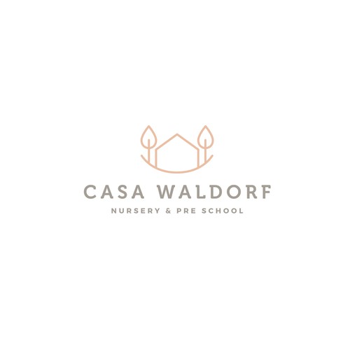 Logo for Casa Waldorf in Guatemala, creative and sophisticated design