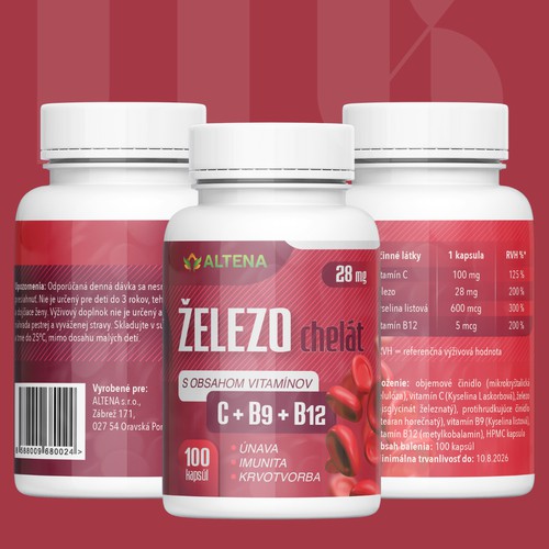 Label Design for a Iron Supplement