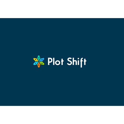 Create a modern logo for a collaborative writing platform: Plot Shift