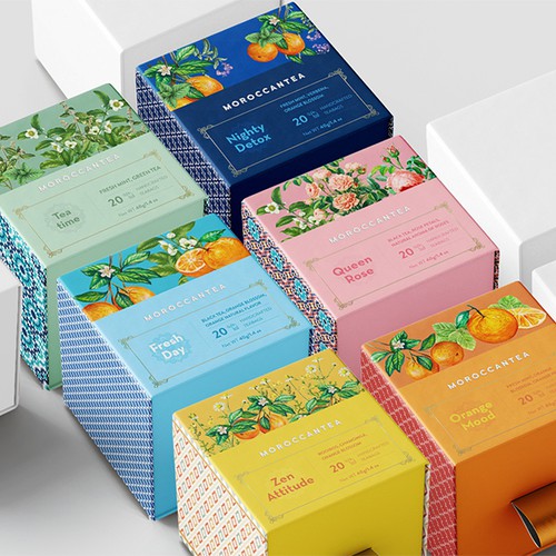 Product packaging design for Moroccantea