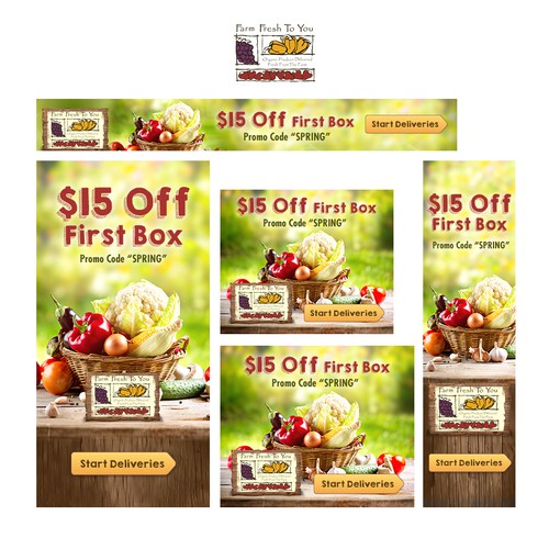 Farm Fresh To You banner ads