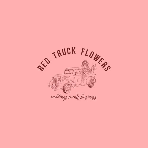 Logo concept for Red Truck Flowers