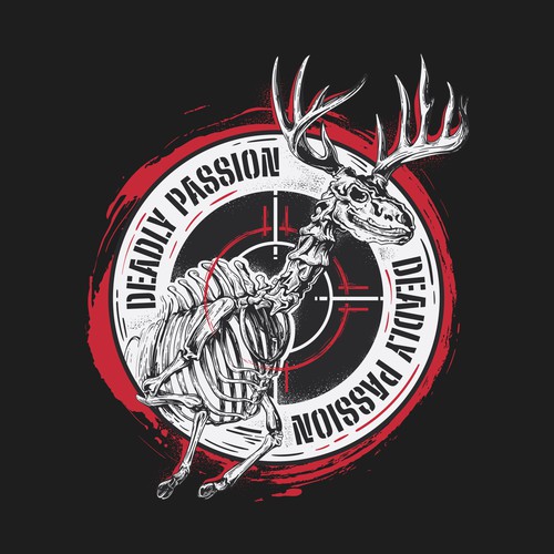 Skeleton Deer Illustration Tshirt Design