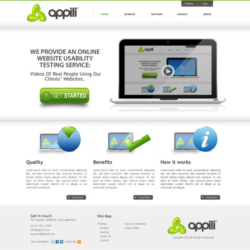 Appili needs a new website design