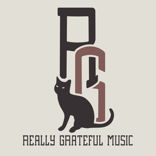 monogram and character design for music label logo