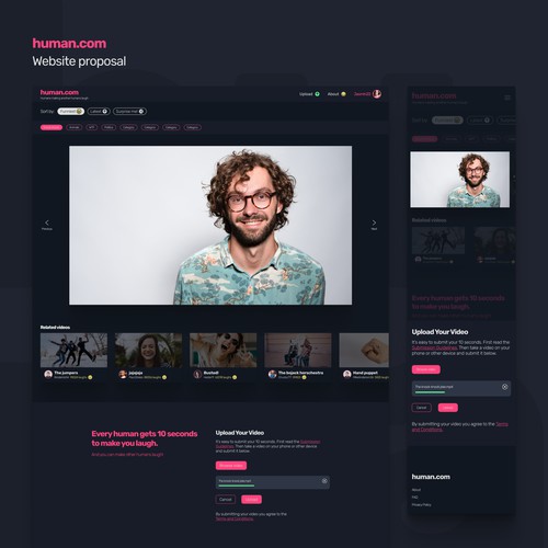 Website concept for Human.com.