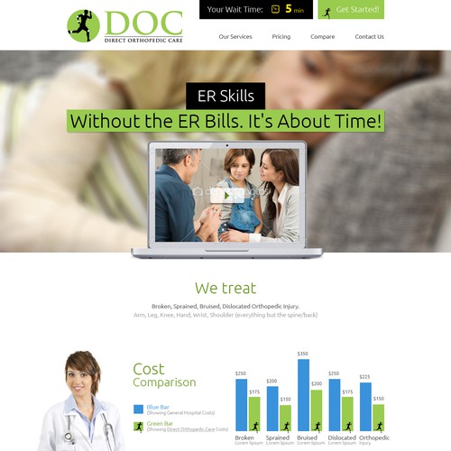 Website design for an Outpatient Orthopedic Clinic