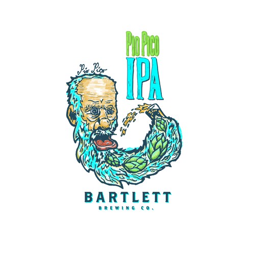 logo design for a flagship beer at Bartlett Brewing Co. 