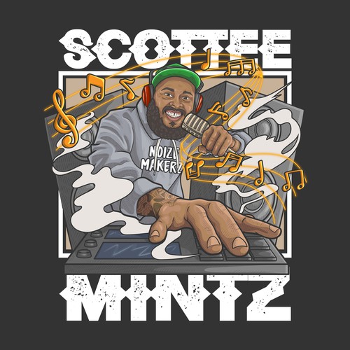 Self portrait cartoon logo