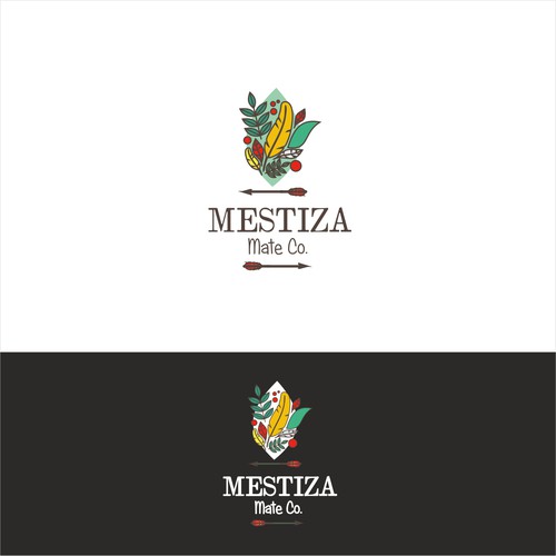 Colourful logo concept for emerging tea