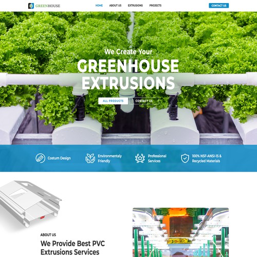 Greenhouse Landing Page Design