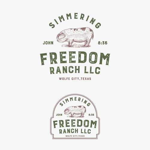 Logo concept for Simmering Freedom Ranch